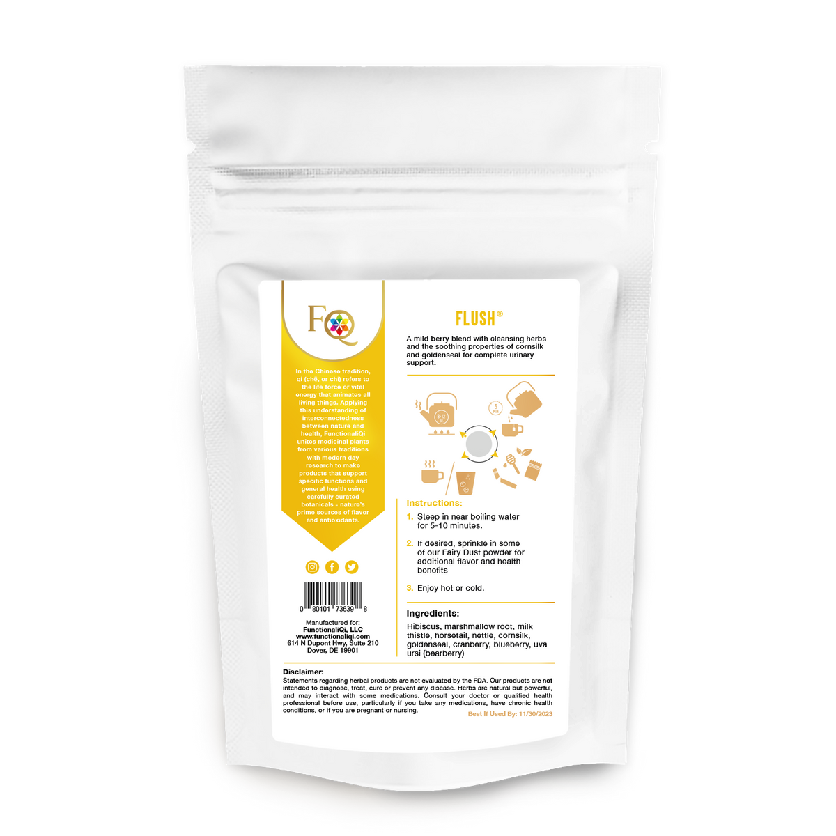 Flush Herbal Tea for Urinary Health FunctionaliQi